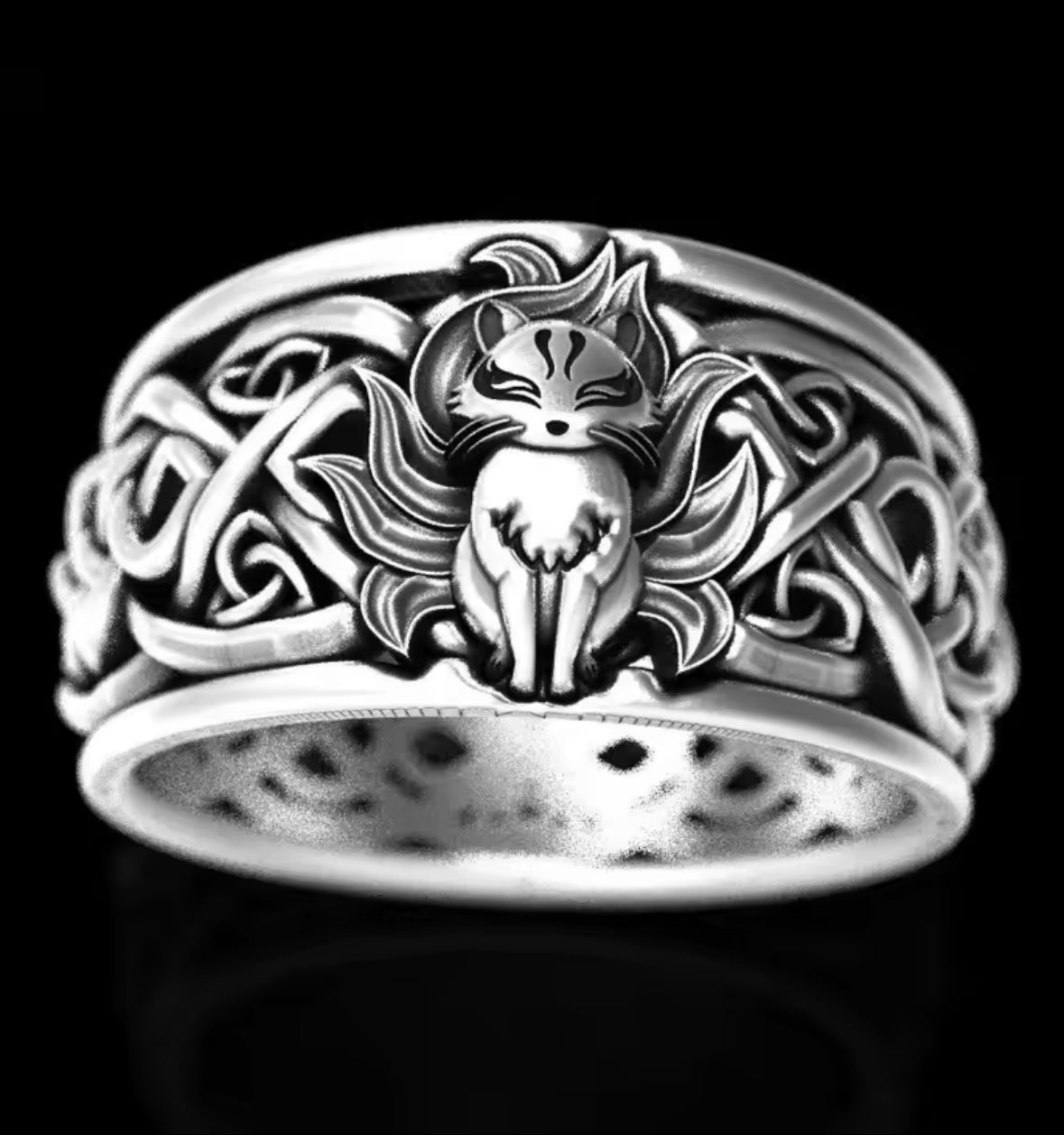 925スターリングシルバーフォックスリング