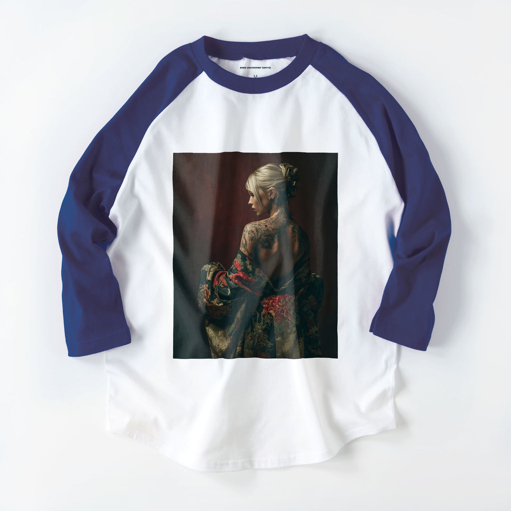 和服タトゥープリントラグラン white-x-navy image